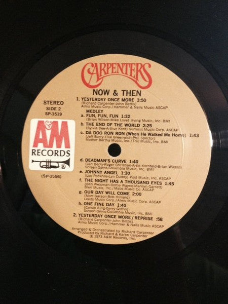 Carpenters – Now & Then (Pre-Owned Vinyl) A&M Records 1973