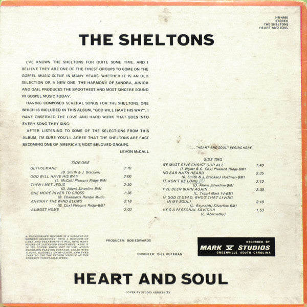 The Sheltons – Heart And Soul (Pre-Owned Vinyl) 	Halo 1970