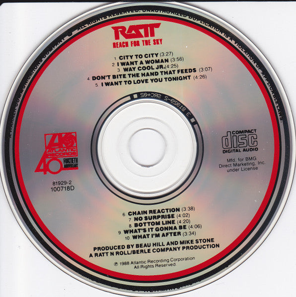 Ratt – Reach For The Sky (Pre-Owned CD) Atlantic 1988