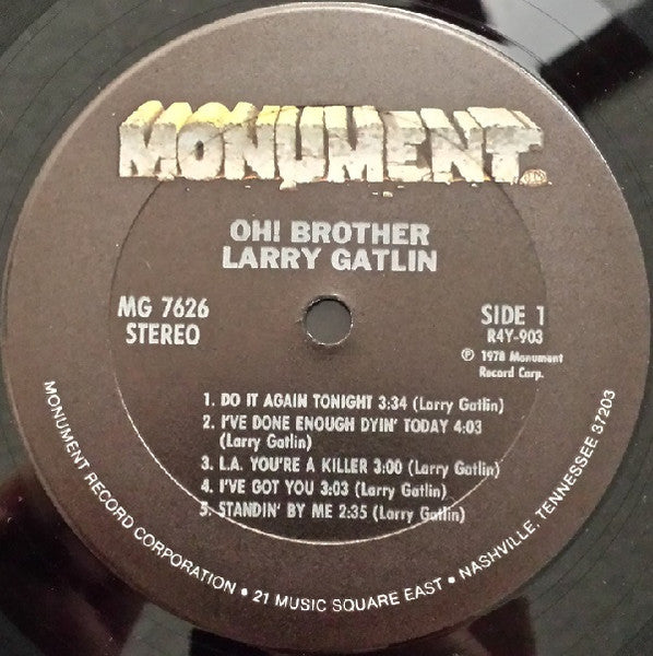 Larry Gatlin – Oh! Brother (Pre-Owned Vinyl) Monument 1978