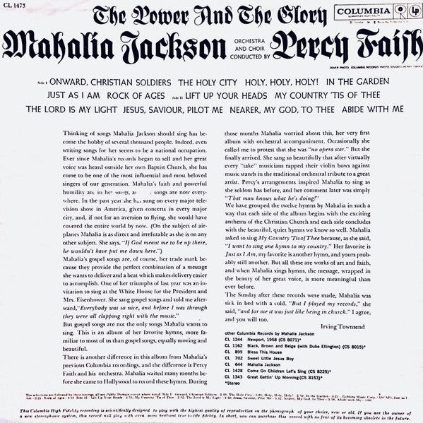 Mahalia Jackson – The Power And The Glory (Pre-Owned Vinyl)