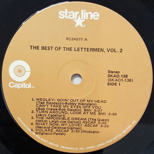 The Lettermen – The Best Of The Lettermen Vol.2 (Pre-Owned Vinyl) Capitol Records 1969