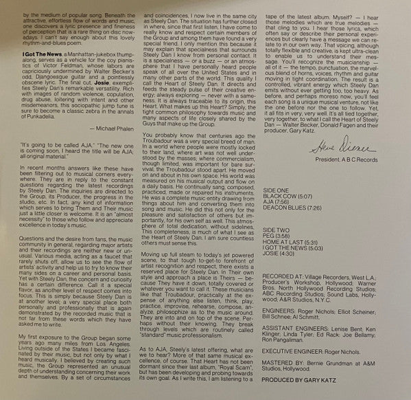 Steely Dan – Aja (New Vinyl) Geffen Records 2023