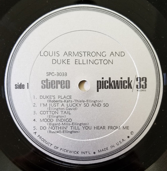 Louis Armstrong & Duke Ellington – Louis Armstrong & Duke Ellington (Pre-Owned Vinyl) Pickwick/33 Records 1965