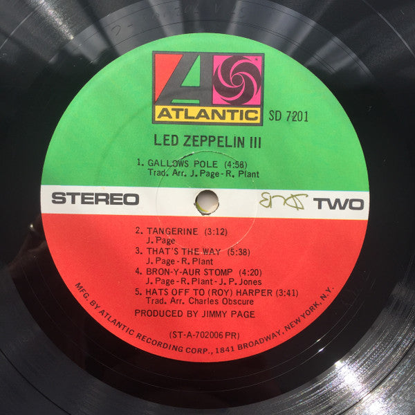 Led Zeppelin – Led Zeppelin III (Pre-Owned Vinyl) Atlantic 1970 ...