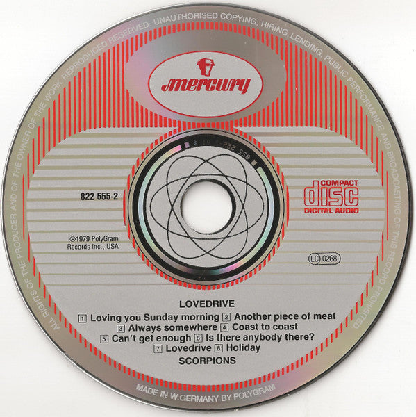 Scorpions – Lovedrive (Pre-Owned CD) Mercury 1986