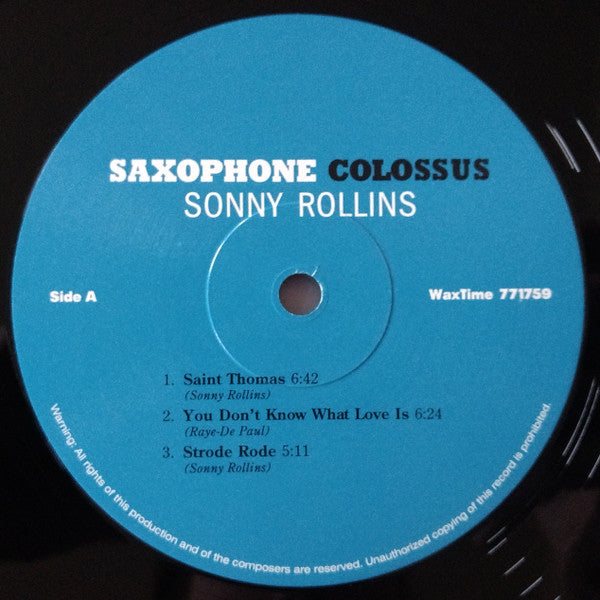 Sonny Rollins – Saxophone Colossus (New Vinyl)