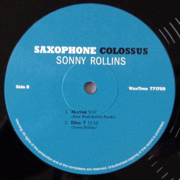 Sonny Rollins – Saxophone Colossus (New Vinyl)