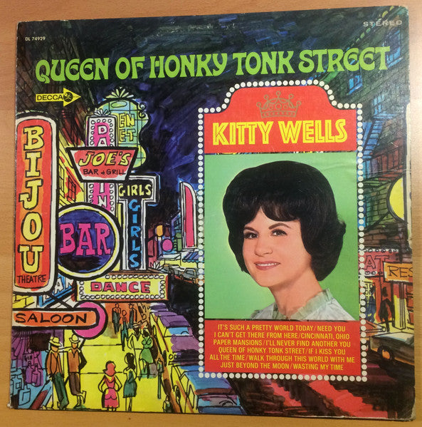 Kitty Wells – Queen Of Honky Tonk Street (Pre-Owned Vinyl) Decca 1967