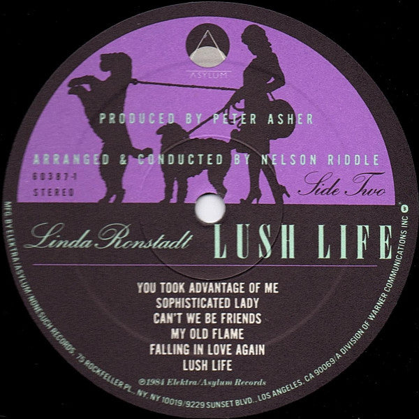 Linda Ronstadt With Nelson Riddle & His Orchestra – Lush Life (Pre-Owned Vinyl) Asylum Records 1984