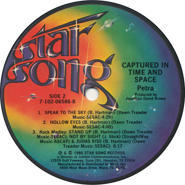 Petra - Captured In Time and Space (Pre-Owned 2 x Vinyl) 1986 Star Song Original Pressing