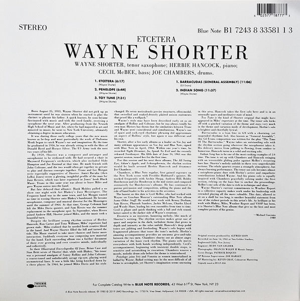 Wayne Shorter – Etcetera (Pre-Owned Vinyl) Blue Note 2019