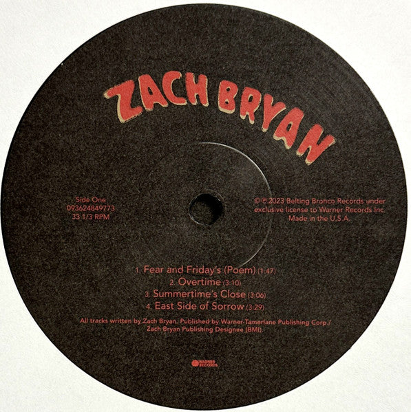 Zach Bryan – Zach Bryan (New 2 x Vinyl)