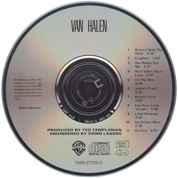 Van Halen – Van Halen (Pre-Owned CD) Warner Bros. Records 1978