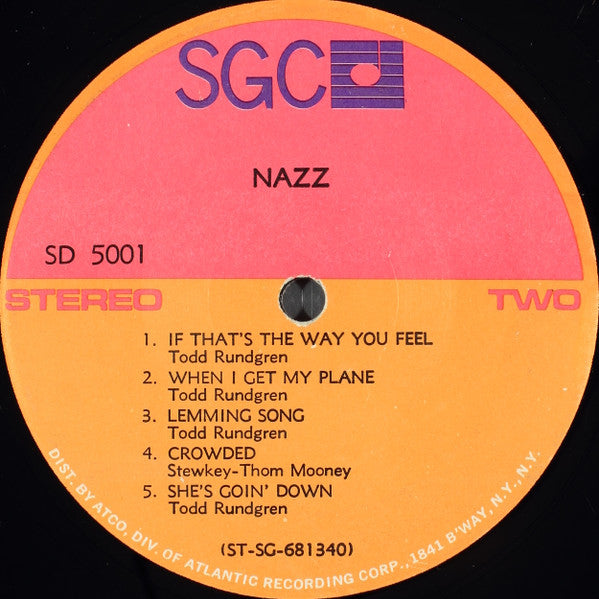 Nazz – Nazz (Pre-Owned Vinyl) SD 5001 1968