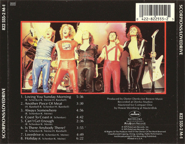 Scorpions – Lovedrive (Pre-Owned CD) Mercury 1986