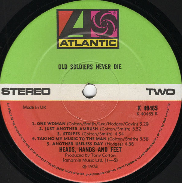 Heads Hands & Feet – Old Soldiers Never Die (Pre-Owned Vinyl) Atlantic 1973
