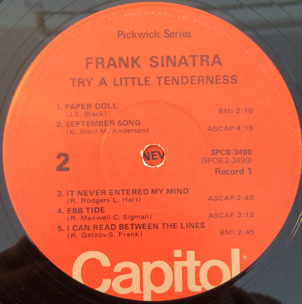 Frank Sinatra – Try A Little Tenderness / Nevertheless I'm In Love With You (Pre-Owned Vinyl) Capitol Records 1973