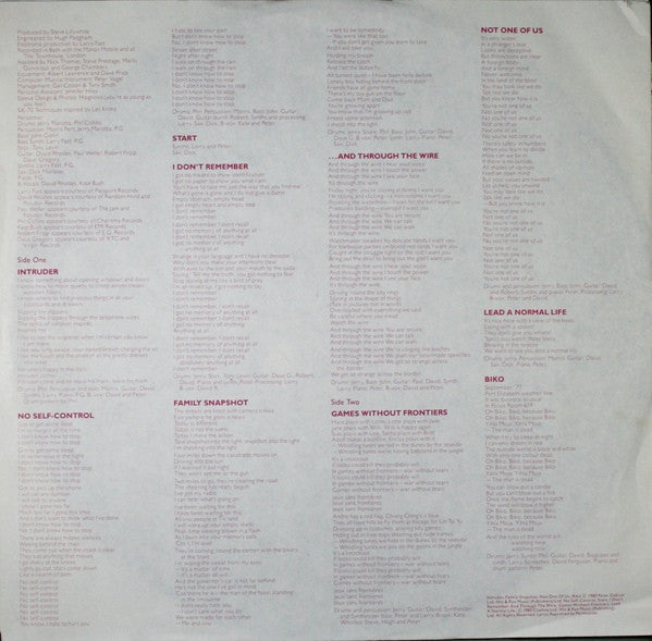 Peter Gabriel – Peter Gabriel (Pre-Owned Vinyl) Geffen Records 1983