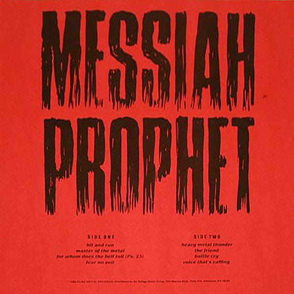 MESSIAH PROPHET - MASTER OF THE METAL (Pre-Owned Vinyl) Original Issue
