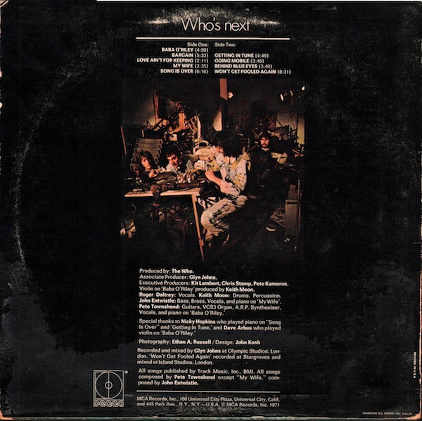The Who – Who's Next (Pre-Owned Vinyl) Decca 1971 - girdermusic.com
