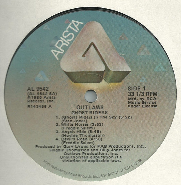 Outlaws – Ghost Riders (Pre-Owned Vinyl) Arista 1980