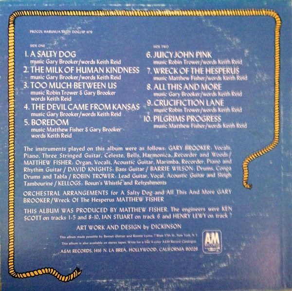 Procol Harum – A Salty Dog (Pre-Owned Vinyl) A&M Records 1969