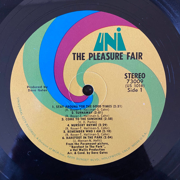 The Pleasure Fair – The Pleasure Fair (Pre-Owned Vinyl) UNI Records 1967