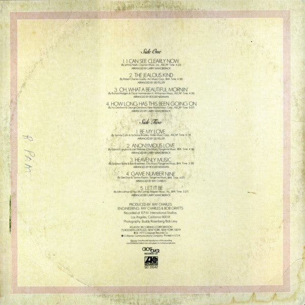 Ray Charles – True To Life (Pre-Owned Vinyl) Atlantic 1977 - girdermusic.com