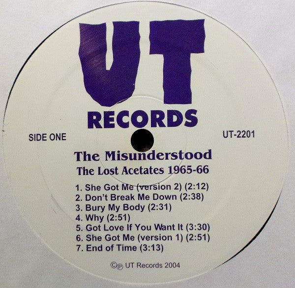 The Misunderstood – The Lost Acetates 1965-1966 (Pre-Owned Vinyl) Ugly Things Records 2004