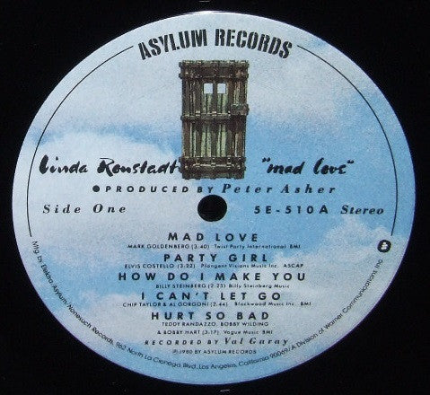 Linda Ronstadt – Mad Love (Pre-Owned Vinyl) Asylum Records 1980