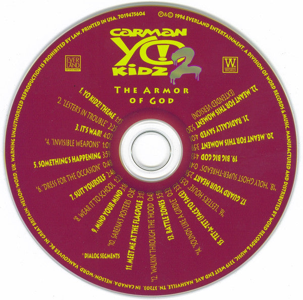 Carman – Yo Kidz! 2: The Armor Of God (Pre-Owned CD)