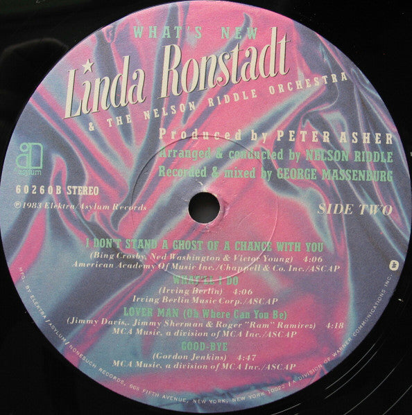 Linda Ronstadt & The Nelson Riddle Orchestra  – What's New(Pre-Owned Vinyl) Asylum Records 1983