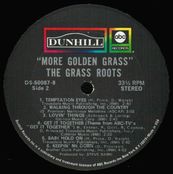 The Grass Roots – More Golden Grass (Pre-Owned Vinyl) Dunhill 1970