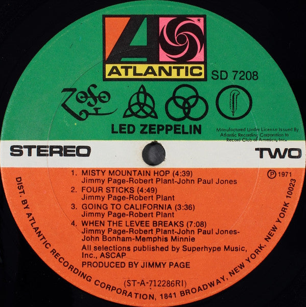 Led Zeppelin – Untitled (Pre-Owned Vinyl) Atlantic 1971