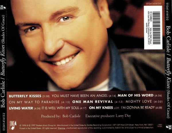 Bob Carlisle – Butterfly Kisses (Shades Of Grace) (Pre-Owned CD) Diadem Music Group 1997