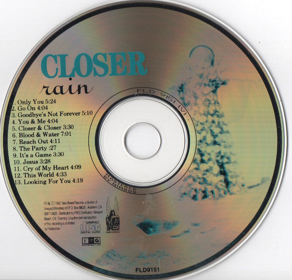 Closer – Rain (Pre-Owned CD)