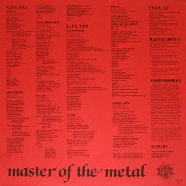 MESSIAH PROPHET - MASTER OF THE METAL (Pre-Owned Vinyl) Original Issue