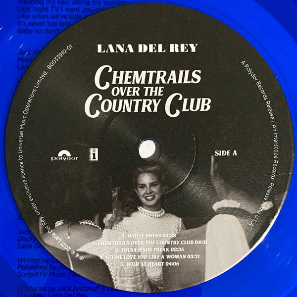 Lana Del Rey – Chemtrails Over The Country Club (New Blue Translucent Vinyl) RECORD STORE DAY EXCLUSIVE COVER