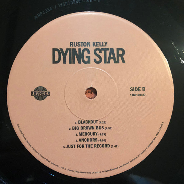 Ruston Kelly – Dying Star (Pre-Owned Etched Vinyl) Rounder Records 2018