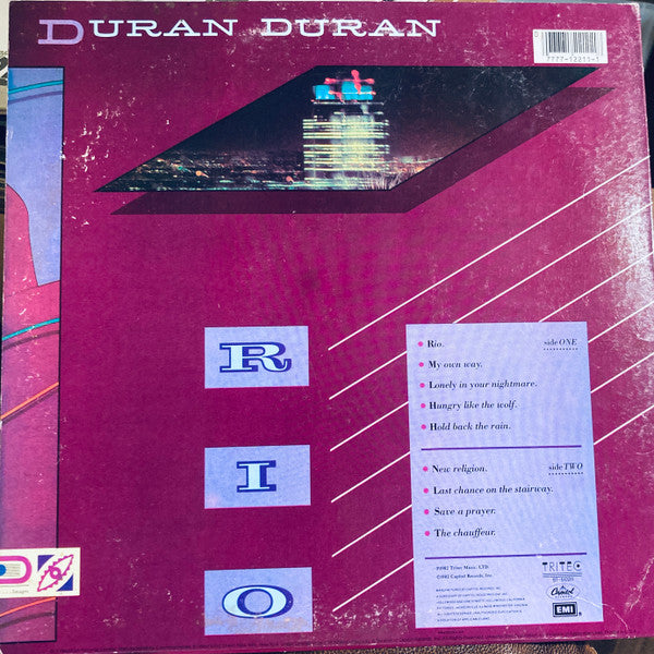 Duran Duran – Rio (Pre-Owned Vinyl) Capitol Records 1982 - girdermusic.com