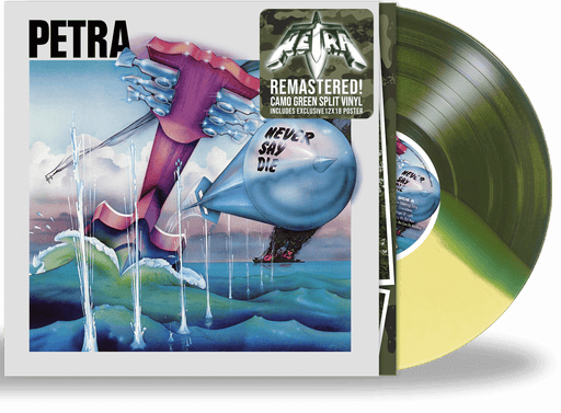 PETRA - NEVER SAY DIE (*New-Vinyl) !BENT CORNER! SPLIT CAMO VINYL w/POSTER, 2022 GIRDER RECORDS, LIMITED RUN