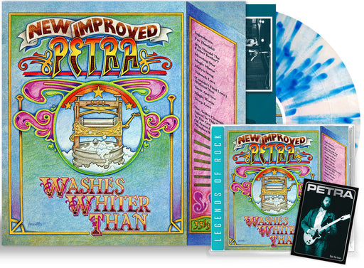 PETRA WASHES WHITER THAN (VINYL+CD BUNDLE) ON CRYSTAL CLEAR BLUE SPLATTER w/POSTER, 2025 GIRDER RECORDS, LIMITED RUN