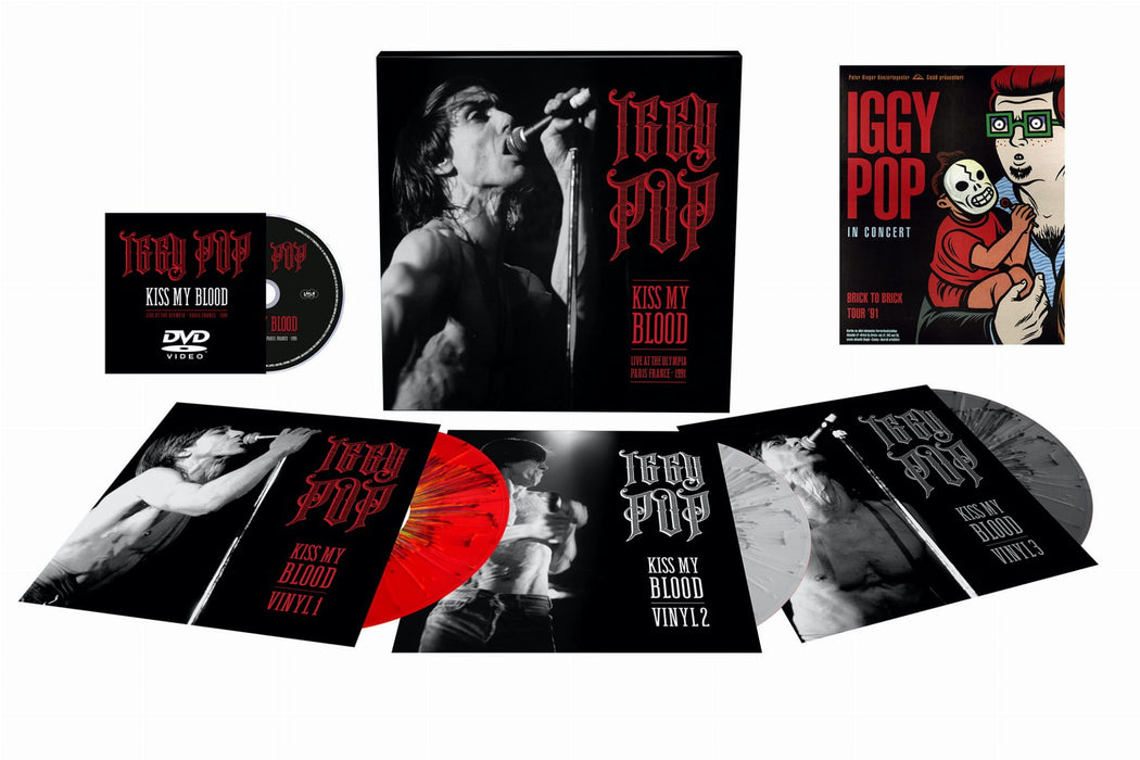 IGGY POP - Kiss My Blood [Live in Paris 1991] (New Red & White Splatter 3 x Vinyl)