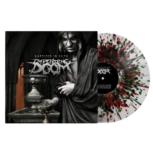 Impending Doom – Baptized In Filth (New Vinyl) Limited Edition Clear w/Red, Green, & Black Splatter