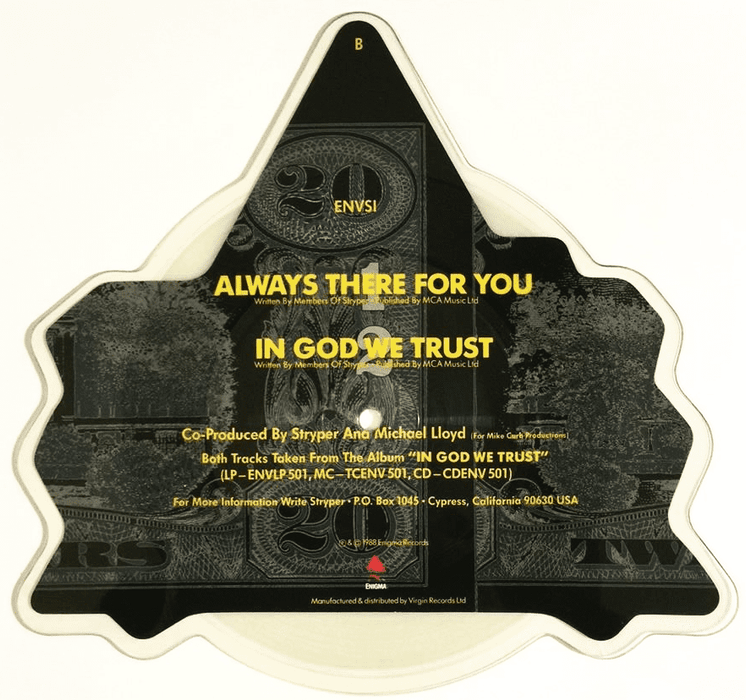 Stryper - Always There For You (AUTOGRAPHED Shaped Picture Disc Vinyl) 7" Single - girdermusic.com