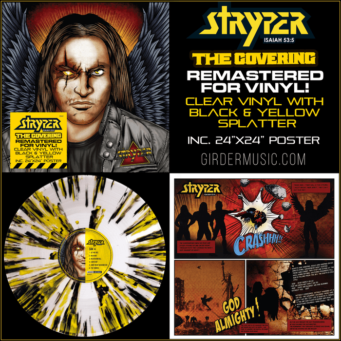 STRYPER - THE COVERING (Vinyl) Clear w/ Yellow and Black Splatter 2023 GIRDER RECORDS (Legends of Rock) Remastered