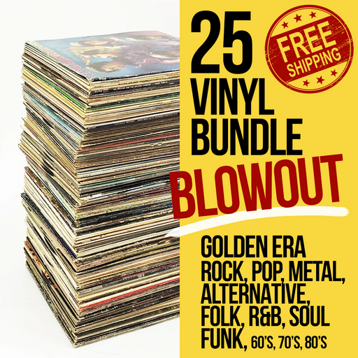25 VINYL BUNDLE BLOWOUT - Golden Era, Rock, 70's & 80's Pop, Metal, Alternative, Funk, Soul