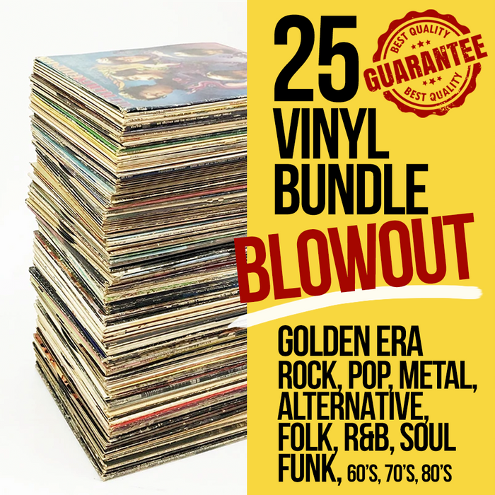 25 VINYL BUNDLE BLOWOUT - Golden Era, Rock, 70's & 80's Pop, Metal, Alternative, Funk, Soul