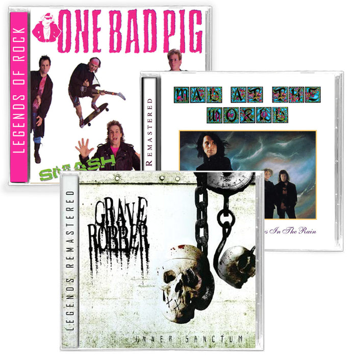 One Bad Pig, Grave Robber, Mad At The World (3 CD Bundle) Smash, Inner Sanctum, Flowers In the Rain